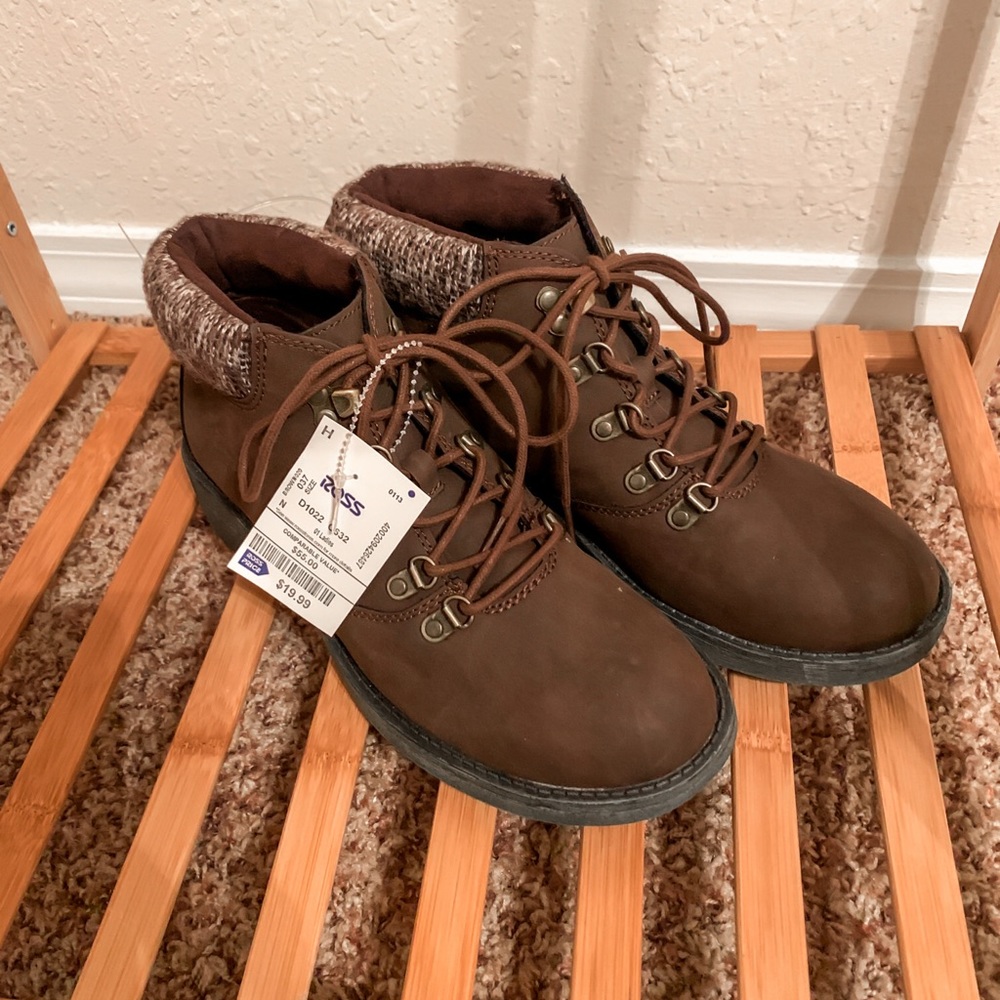 Brown ankle booties